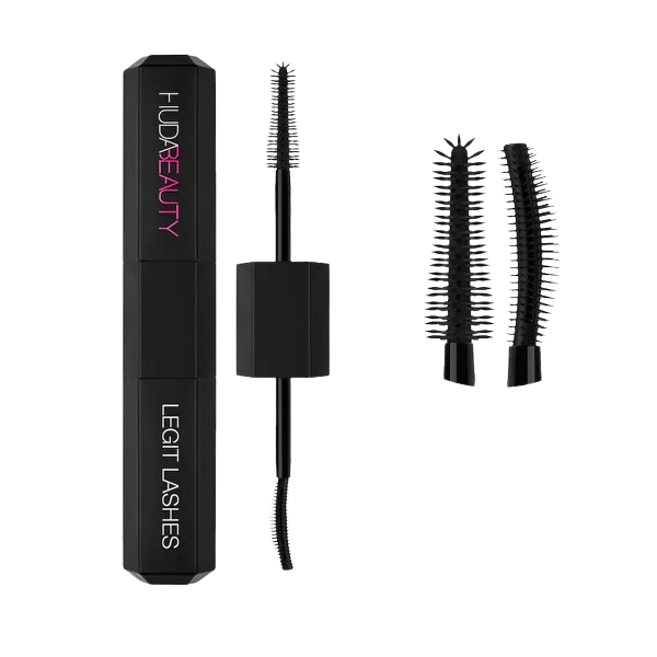 HUDA BEAUTY LEGIT LASHES Double-Ended Volumizing and Lengthening Mascara-1 ریمل legit lashes هدی بیوتی