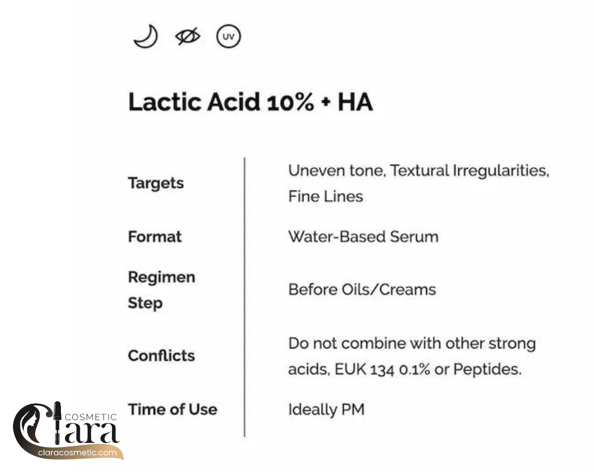 مزایای سرم لاکتیک اسید 10%+ HA اوردینری
