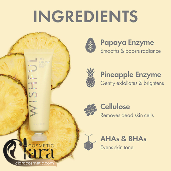 اسکراب لایه بردار آنزیمی ویشفول هدی بیوتی اورجینال Huda Beauty Wishful Yo Glow Enzyme Scrub