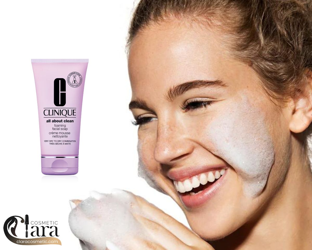 قیمت فوم شوینده صورت صابونی کلینیک مدل all about clean اورجینال