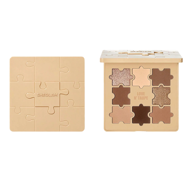 پالت سایه چشم 8 رنگ نود شیگلم مدل Sheglam Jazy Jigsaw Eyeshadow Palette (Love N' Taupe)