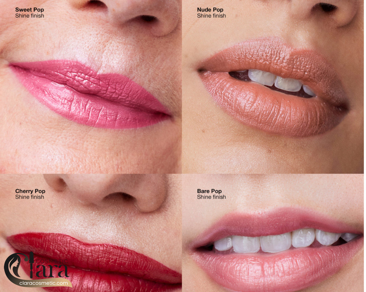 انواع مدل های رژ لب مایع کلینیک