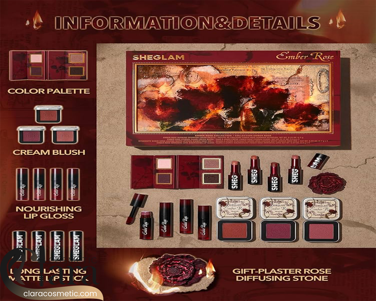 پک آرایشی شگلم مدل آمبر رز